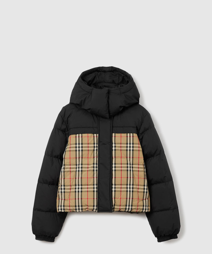버버리 크롭 리버시블 체크 퍼퍼 재킷 8079475