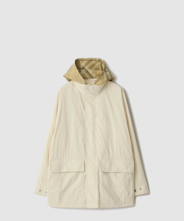 버버리 체크 후드 나일론 재킷 80838211