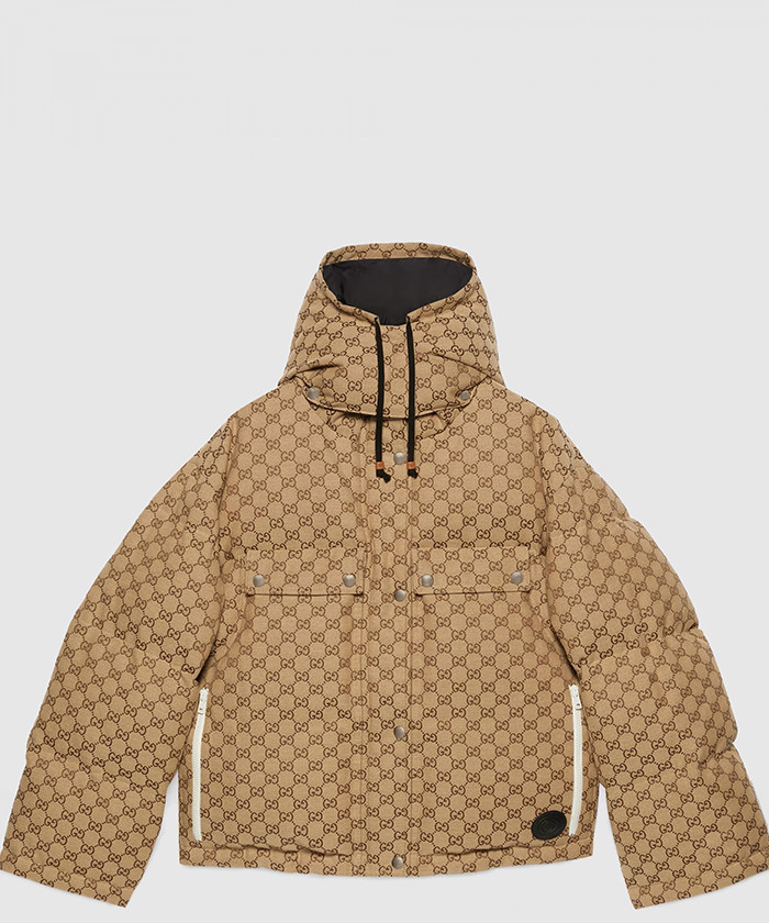 구찌 GG 코튼 캔버스 푸퍼 재킷 717558