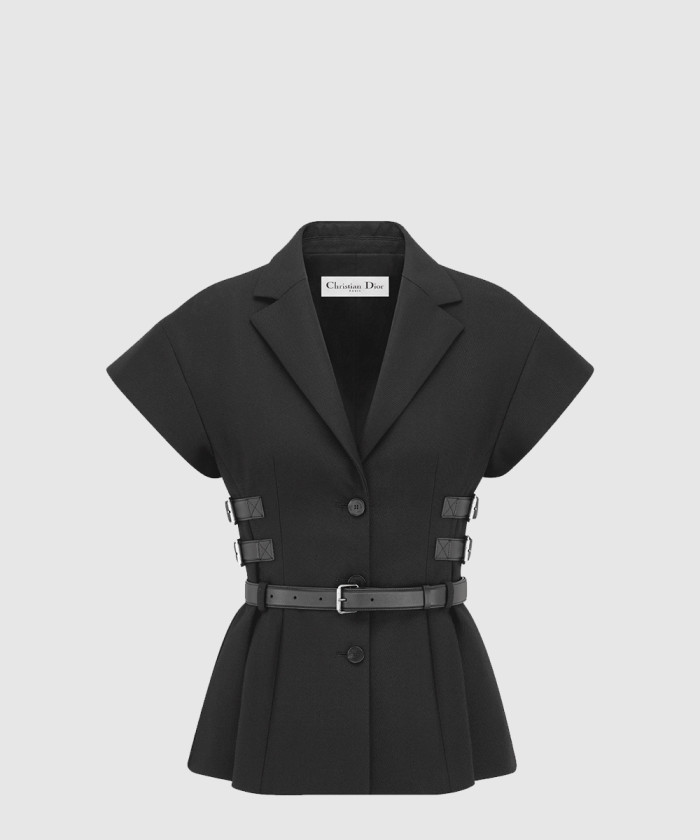 디올 반소매 벨트 재킷 521V6