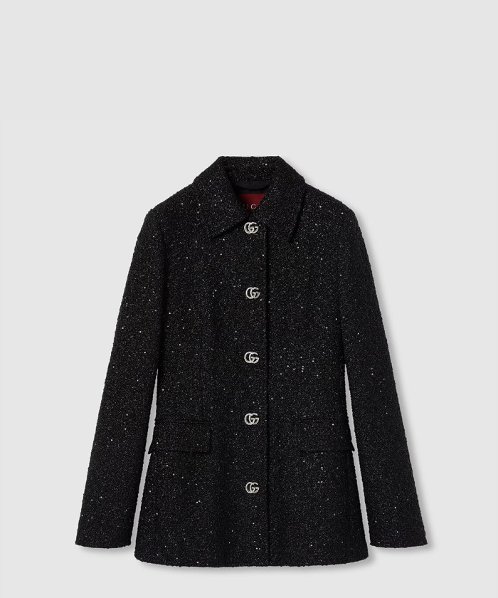 구찌 시퀸 라메 트위드 재킷 ‎803851