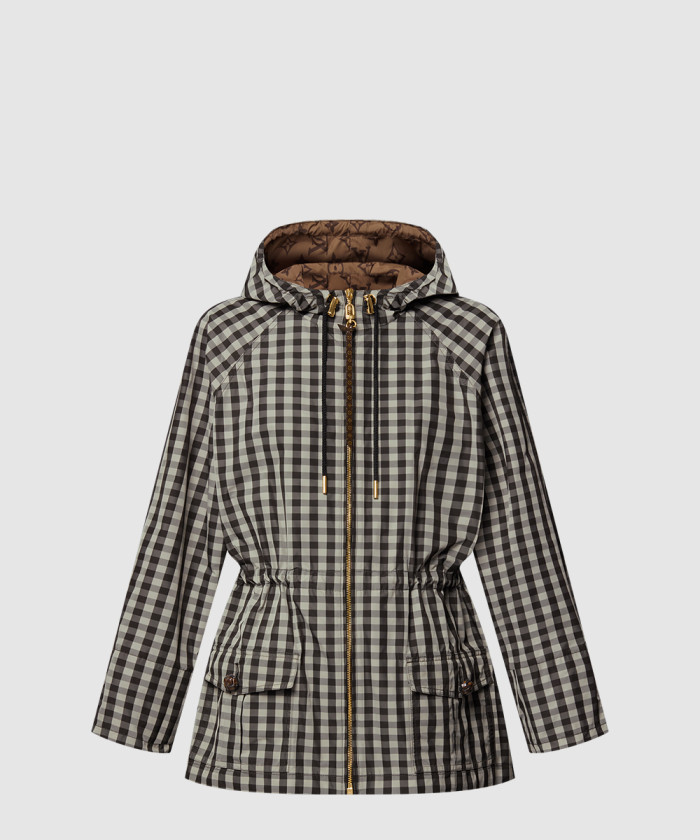 루이비통 체크 후디드 파카 1AGNEU