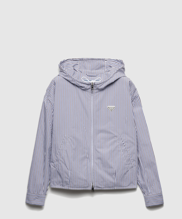 프라다 스트라이프 포플린 블루종 재킷 29Y246