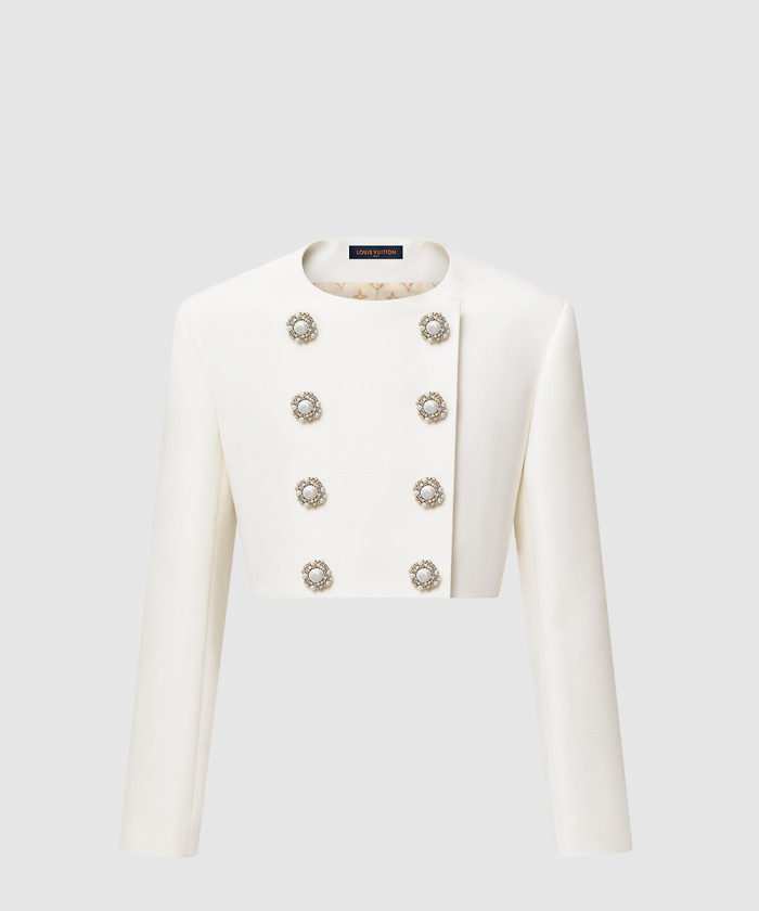 루이비통 크롭드 주얼 버튼 미카도 재킷 1AGAXF