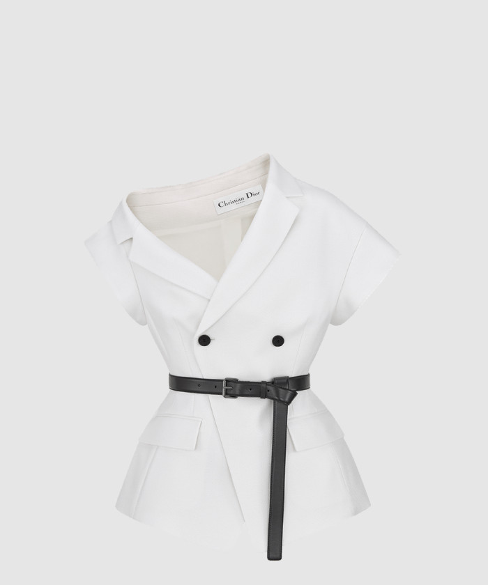 디올 벨트 언발란스 반소매 재킷 521V8