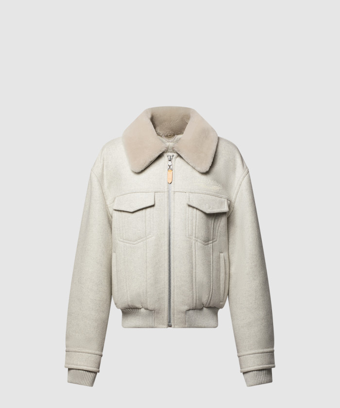 루이비통 울 블루종 위드 시어링 칼라 1AGIRY