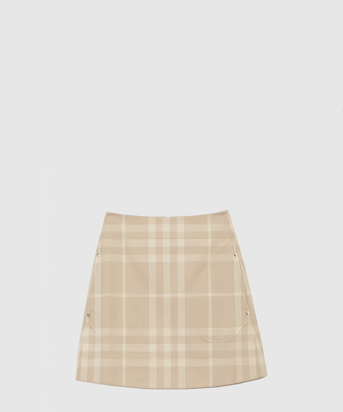 버버리 체크 개버딘 코튼 미니 스커트 80658211