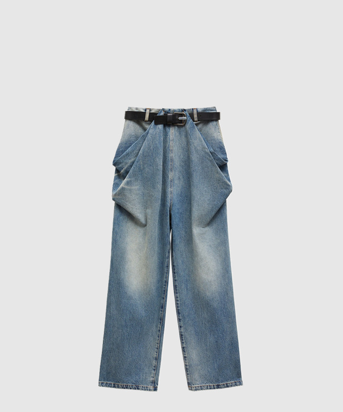 로에베 드레이프 진 데님