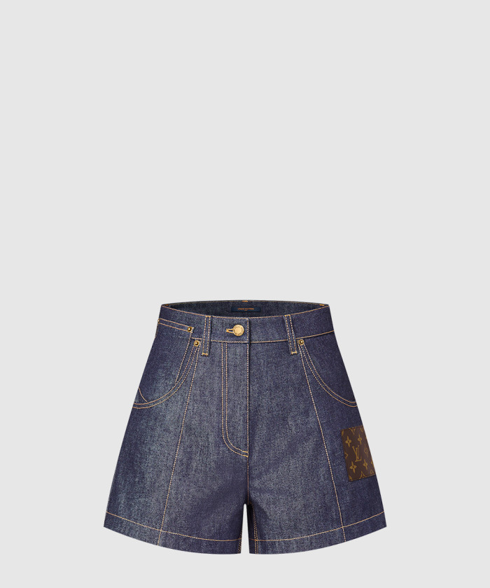 루이비통 하이웨이스트 데님 반바지 1AGNNM