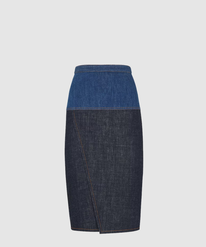 펜디 투톤 데님 스커트 FLQ588