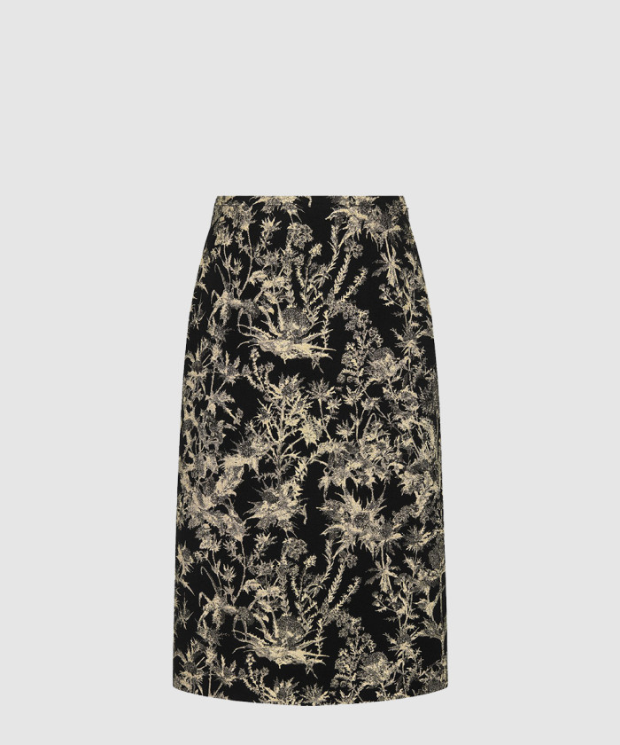 디올 스트레이트 미디 스커트 511J4