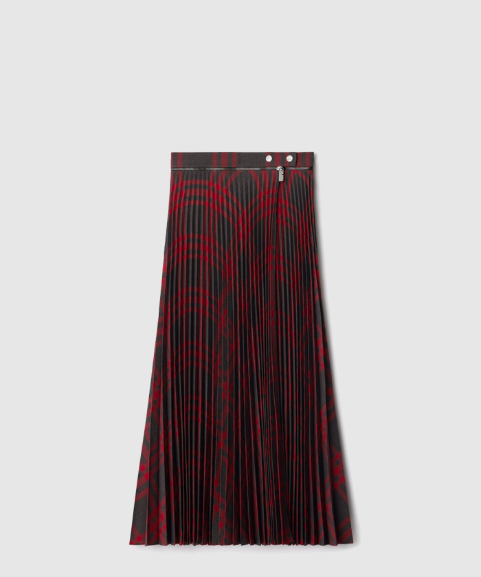 버버리 플리츠 스트레치 울 스커트 80957941