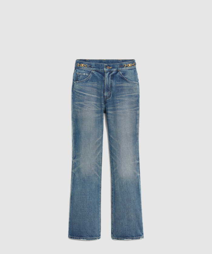 셀린느 딜런 플레어 진 시그니처 유니온 위시 데님 2N6789