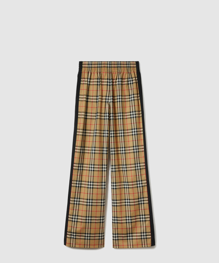 버버리 체크 스트레치 코튼 팬츠 80405971