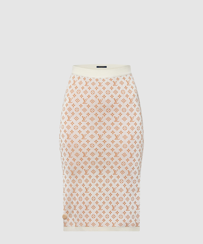 루이비통 모노그램 자카드 니트 스커트 1AFECT