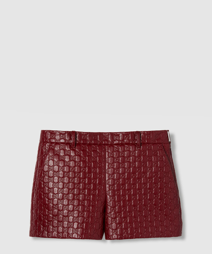 구찌 GG 엠보스 레더 쇼츠 810398