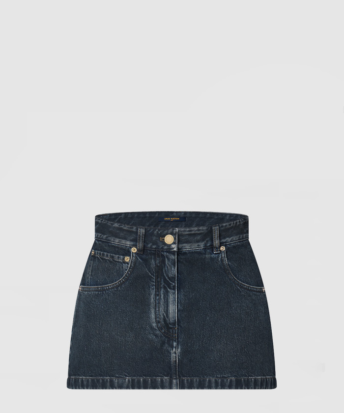 루이비통 데님 미니스커트 1AFLL0