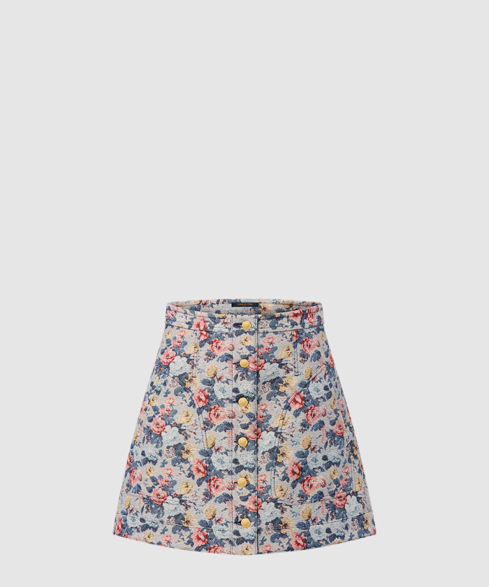 루이비통 플로럴 자카드 A라인 스커트 1AGPKM