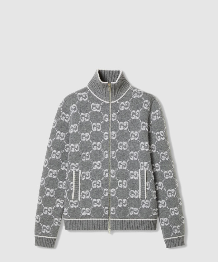 구찌 GG 부클레 스티치 자카드 가디건 814285