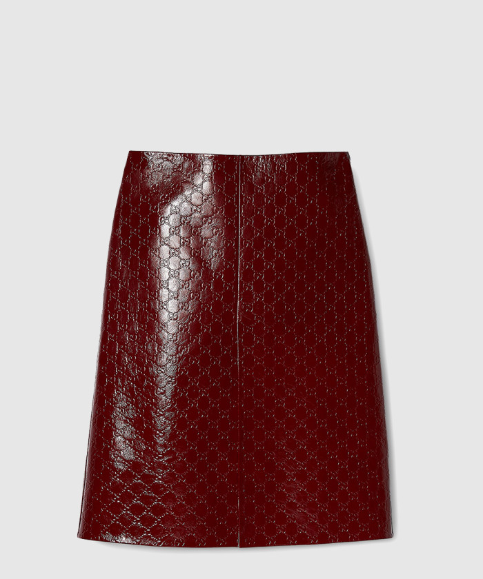 구찌 GG 엠보스 미디 스커트 789221