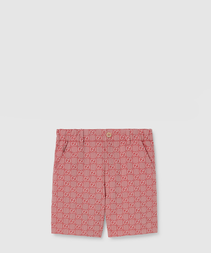 구찌 어린이용 GG 코튼 능직 반바지 810885