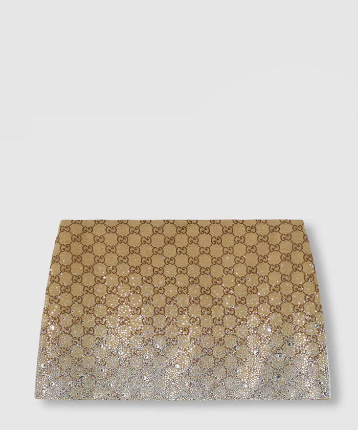 구찌 자수 GG 캔버스 미니 스커트 ‎808272