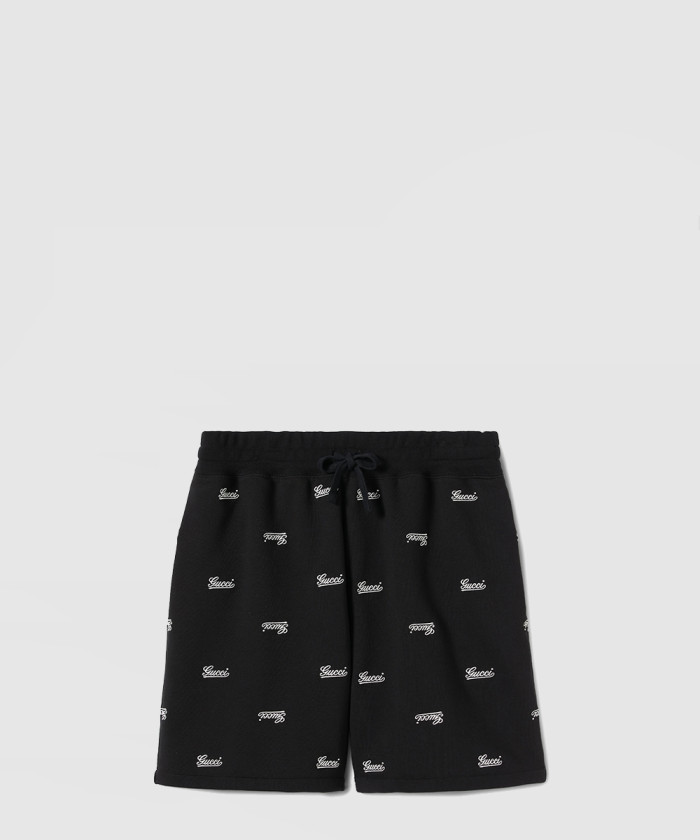 구찌 자수 장식 코튼 저지 쇼츠 788089