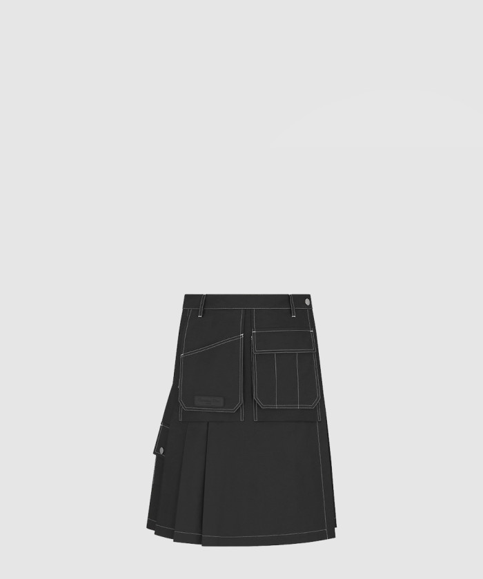 디올 플리츠 랩스커트 511J5