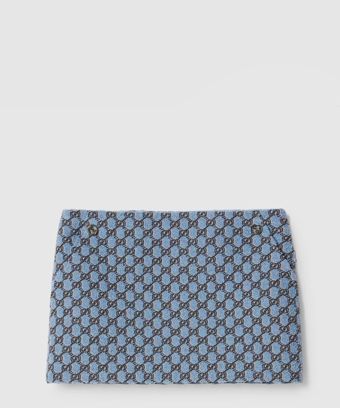 구찌 GG 섀도우 부클레 울 미니 스커트 790278