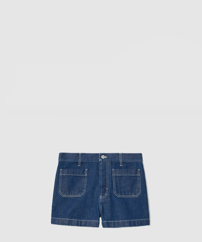 구찌 프린트 데님 반바지 783933