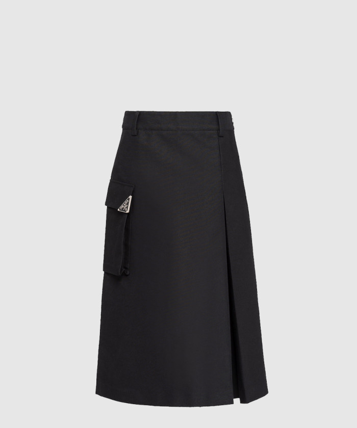 프라다 테크니컬 캔버스 스커트 21H940