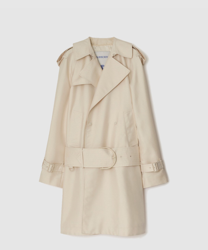 버버리 미드 렝스 실크 블렌드 트렌치코트 80869951