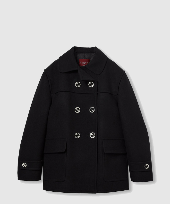 구찌 바타비아 울 코트 ‎806858