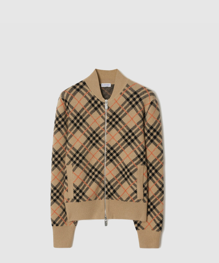 버버리 체크 캐시미어 보머 재킷 80998811