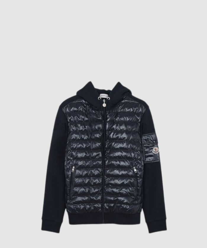 [정품 인증] 몽클레어 로고 패치 패딩 가디건