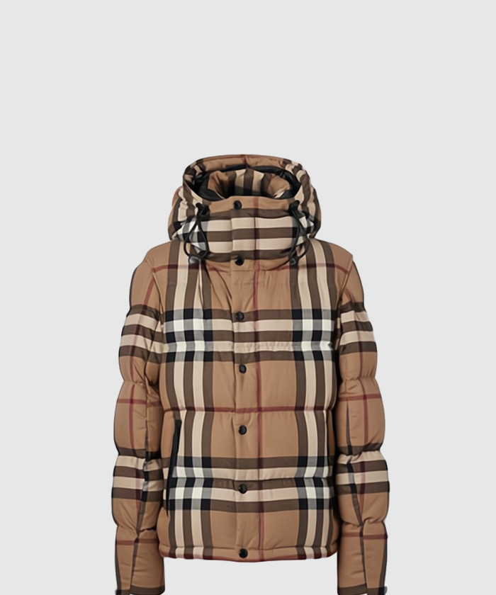 버버리 락웰 체크 구스 패딩 80361811