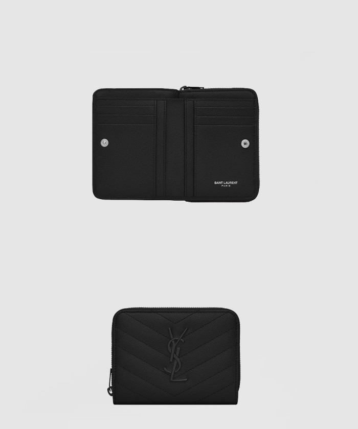 생로랑 컴팩트 지퍼 어라운드 지갑 668288