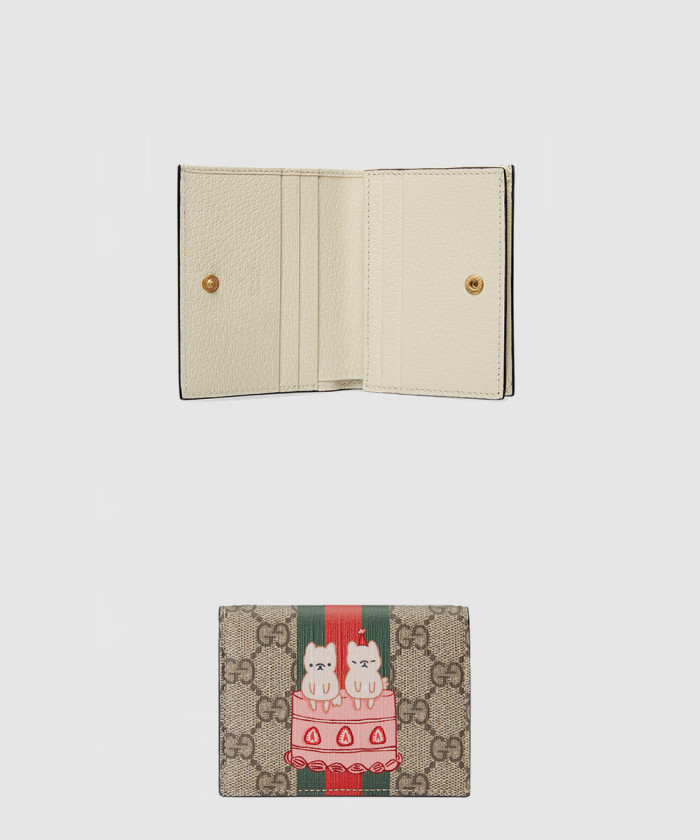 구찌 애니멀 프린트 카드지갑 736784