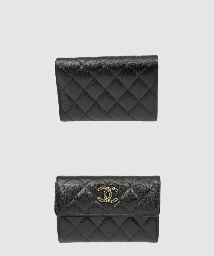 샤넬 퀼팅 엠보 지갑 AP3398