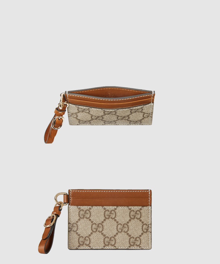 구찌 GG 엠블럼 스트랩 카드 케이스 819121