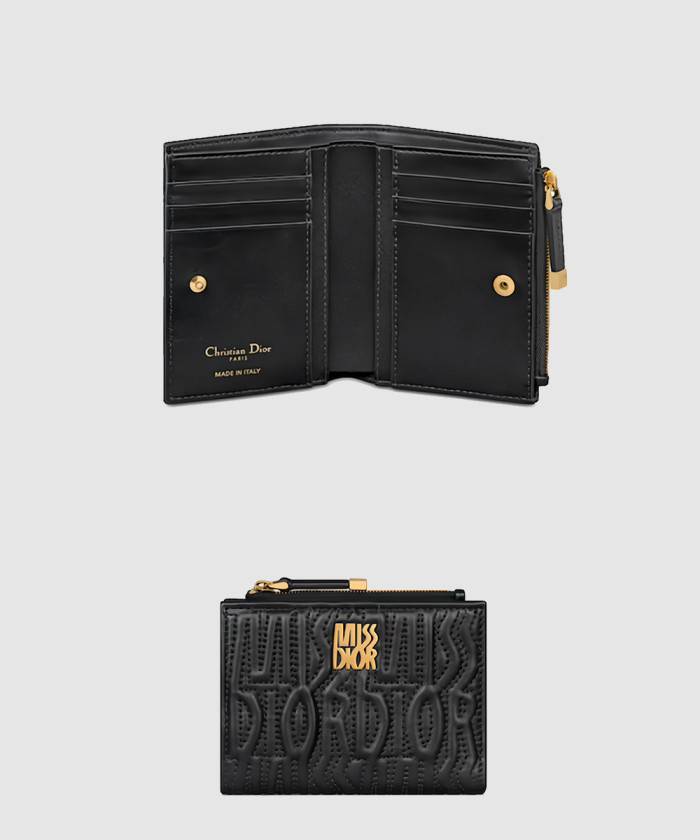 디올 양가죽 퀼팅 지갑 S3602