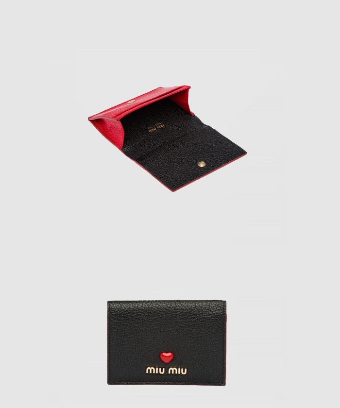 미우미우 가죽 카드 지갑 5MC945