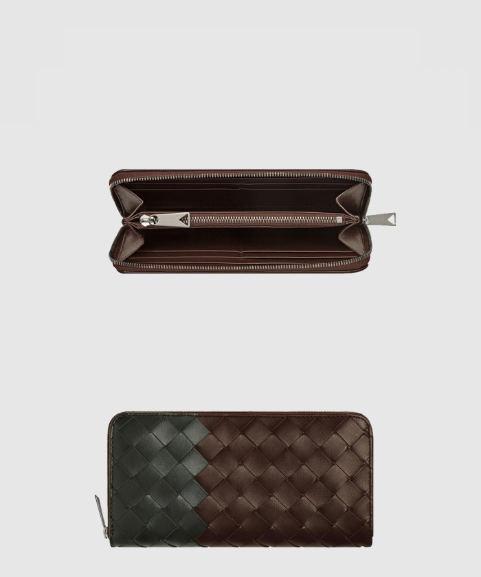 보테가베네타 인트레치아토 지퍼-어라운드 지갑 749427