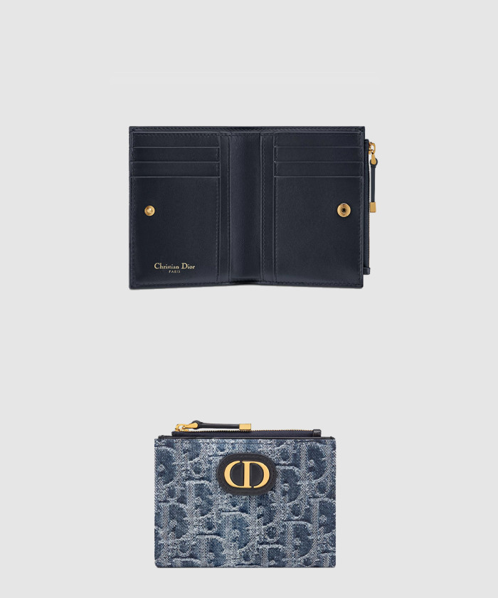 디올 30 Montaigne 몽테인 달리아 지갑 데님 S2197