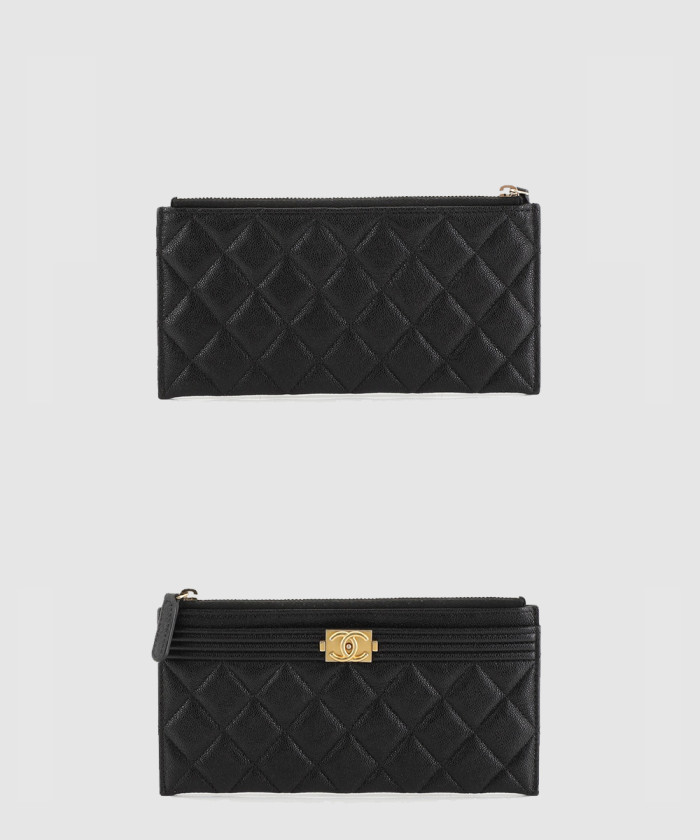 샤넬 보이 슬림 카드지갑 A81254