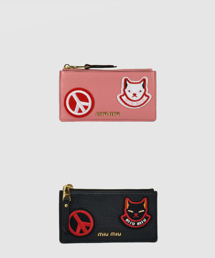 미우미우 지퍼 카드지갑 5MB006