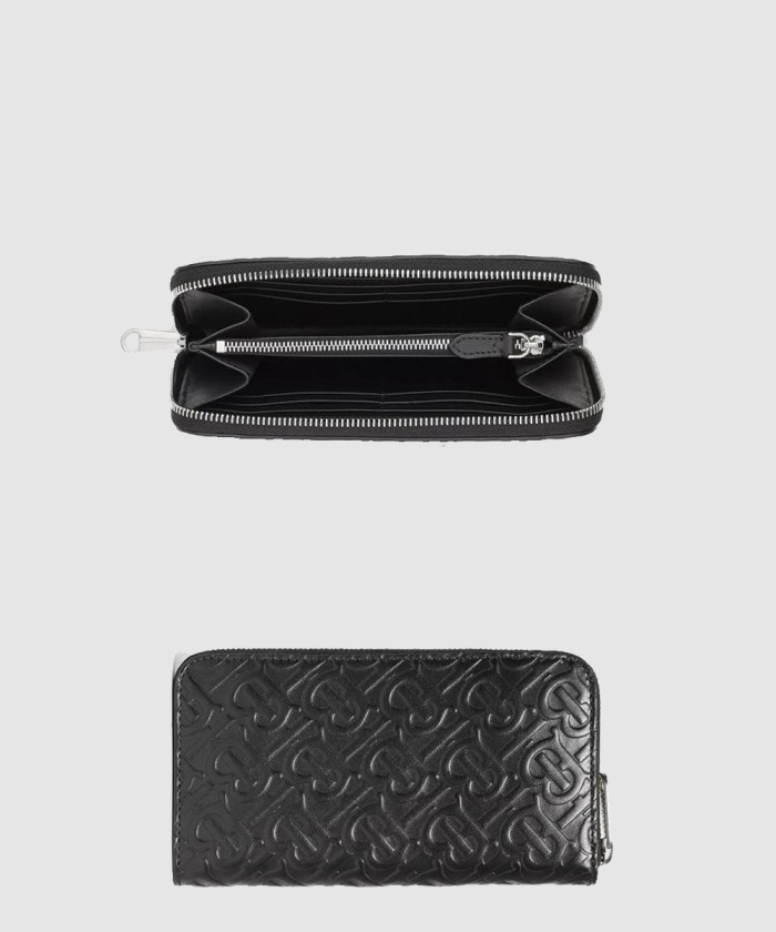 버버리 모노그램 레더 지퍼라운드 지갑 80176521