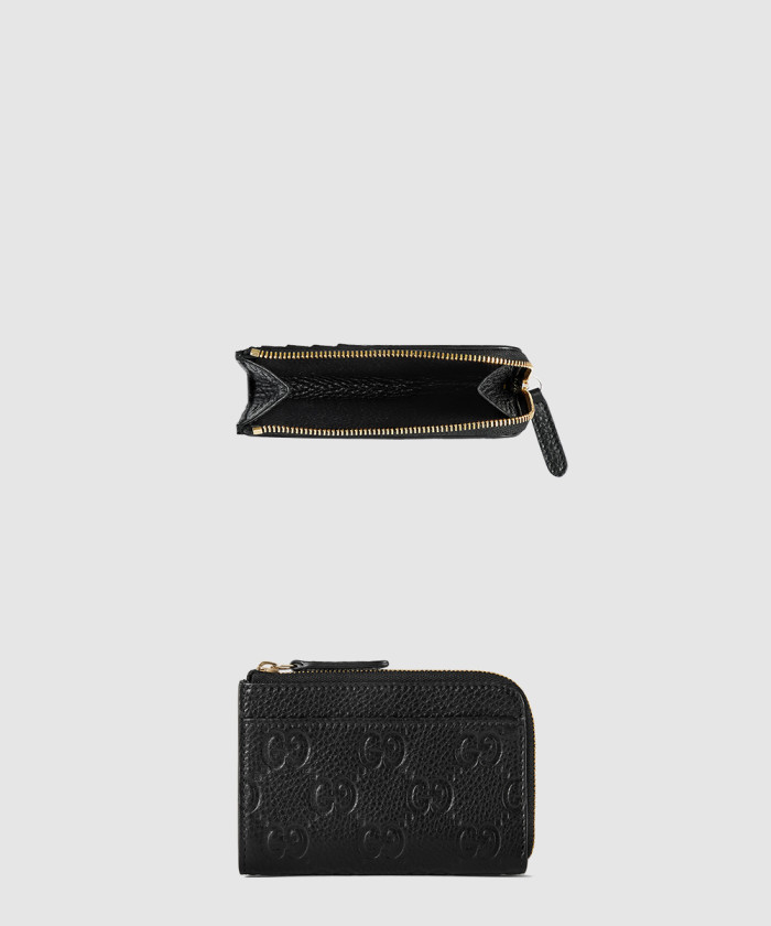 구찌 GG 엠블럼 지퍼 카드 케이스 815936