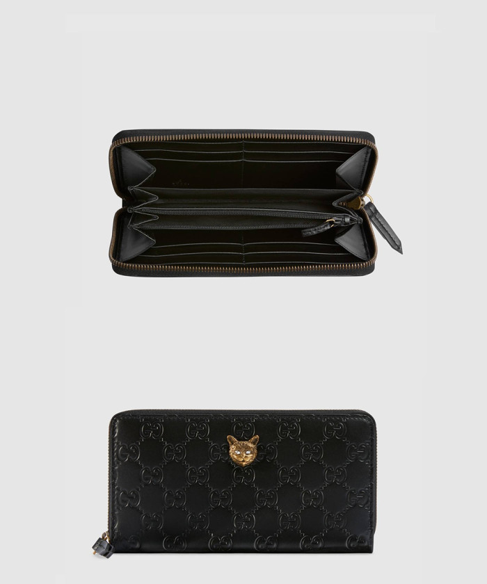 구찌 고양이 지퍼월렛 548058