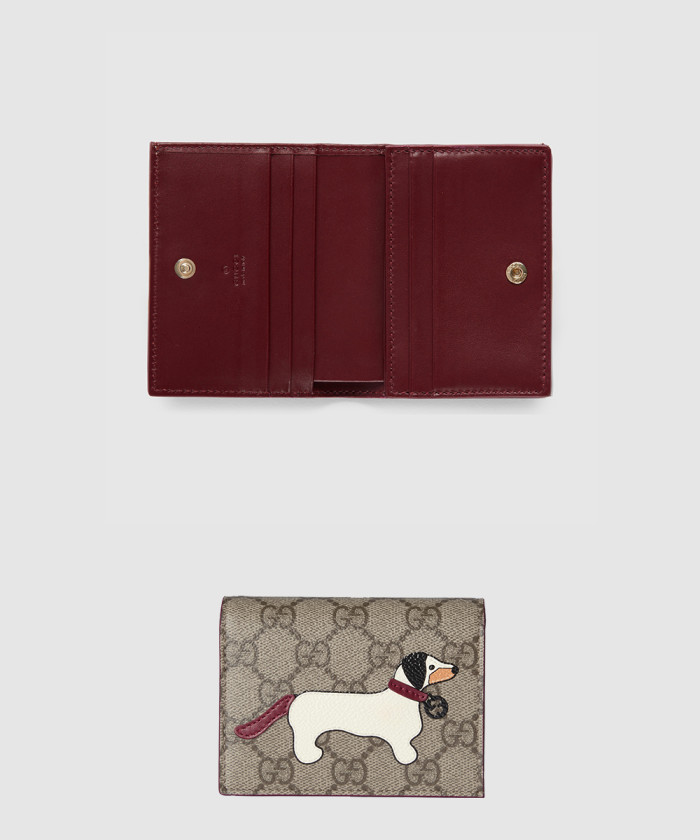 구찌 강아지 디테일의 GG 미니 지갑 818767